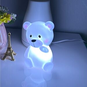 White Stuffed Animal Bear with Soothing Glow
